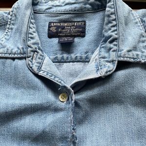 Abercrombie Distressed Denim Button down Shirt